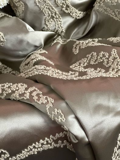 Stunning Bespoke Satin Silk Interlined Curtains 114"/290cm Wide x 88"/224cm Drop
