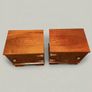 Mid-Century Italian Walnut Nightstands with Brass Hardware Image 3