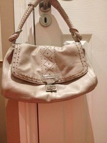 Cream handbag
