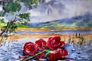 rose is lost watercolour