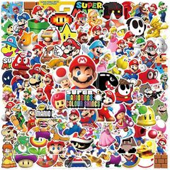 100Pcs Cartoon Super Mario Game Stickers Laptop Notebook Skateboard Fridge Phone Waterproof Decal Sticker Kids Toys