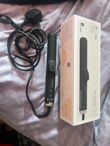 Brand new 2 in 1 curling iron tool coolfan technology ceramic hair straightener 5 speed