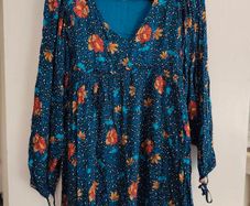 Sezane blue floral dress