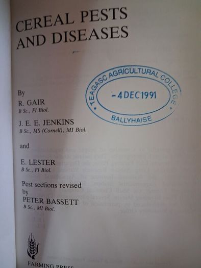 Cereal Pests & Diseases / 4th edition/ 1991
