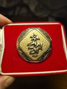 Vintage Art Deco Flower Brooch