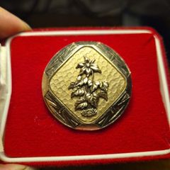 Vintage Art Deco Flower Brooch