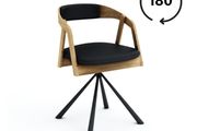 Vanguard Oak Swivel Dining Armchair  Modern Wood Meets Function
