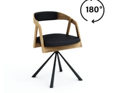 Vanguard Oak Swivel Dining Armchair  Modern Wood Meets Function