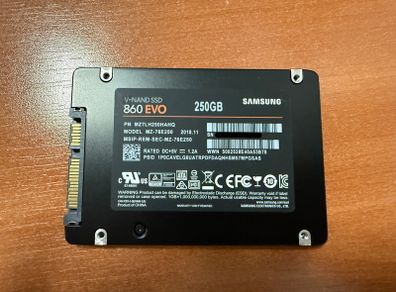 Samsung 860 EVO 250 GB SATA 2.5 Inch Internal Solid State Drive