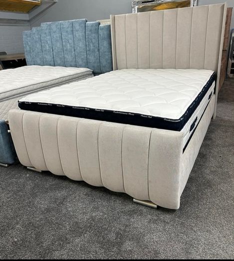 Double & King Size Bed Frame With Mattress Opt