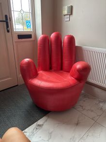chair, leather hand, swivel