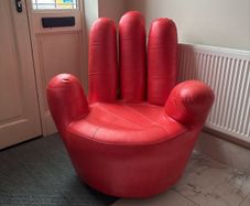 chair, leather hand, swivel