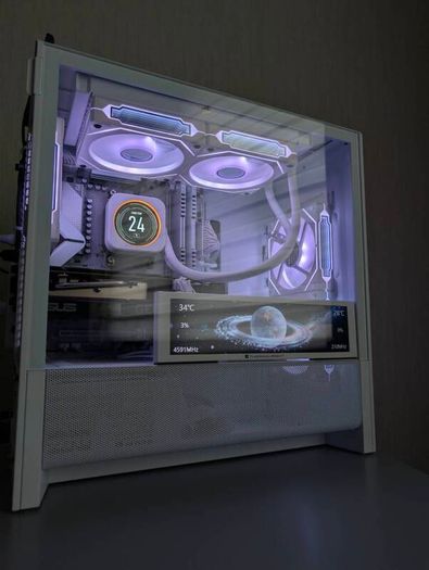 High Quality Gaming PC | AM5 | DDR5 32GB | Corsair AIO LCD | TR 9" Custom Display | NZXT | Asus RTX