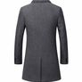 Brand New Men's Long Slim Fit Wool Coat Warm Business - colour Grey Image 2