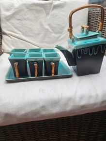Vintage 1960a/70s mid century studio pottery tea set