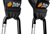 Buggy Clips by Baby Uma - Triple Award Winning: MadeForMums &amp; LovedbyParents Awards. Hook Your Shopping Bags, Handbag or Change Bag on Your Stroller, Pram or Pushchair - Black, 2 Pack