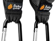 main image for ad Buggy Clips by Baby Uma - Triple Award Winning: MadeForMums &amp; LovedbyParents Awards. Hook Your Shopping Bags, Handbag or Change Bag on Your Stroller, Pram or Pushchair - Black, 2 Pack