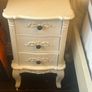 Double Bed Solid Wood Hand Carved Ivory Image 4