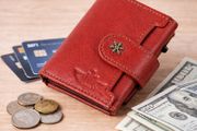 Genuine Leather Pop-Up Card Holder Wallet RFID Blocking Slim Credit Card Case