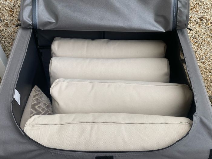 IKEA segron modular garden couch plus cussions storage