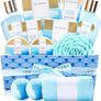 Spa Luxetique Spa Gift Set, 12pcs Ocean Scent Bath Gift Set, Pamper Gifts for Women, Refreshing Bath Gifts for Women with Bubble Bath, Bath Bomb, Body Lotion, Pamper Hampers for Women, Mum Gifts Image 2