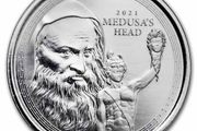 2021 Gibraltar 1 Pound 1 oz Silver Bullion Coin - Perseus with the Head of Medusa BU (In Capsule)