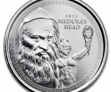 2021 Gibraltar 1 Pound 1 oz Silver Bullion Coin - Perseus with the Head of Medusa BU (In Capsule)