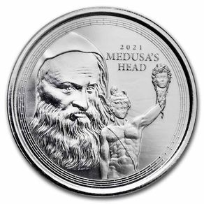 2021 Gibraltar 1 Pound 1 oz Silver Bullion Coin - Perseus with the Head of Medusa BU (In Capsule)