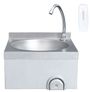Hand Wash Sink with Faucet and Soap Dispenser Stainless Steel Image 6