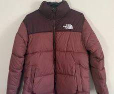 The North Face Puffer Jacket Burgundy Medium
