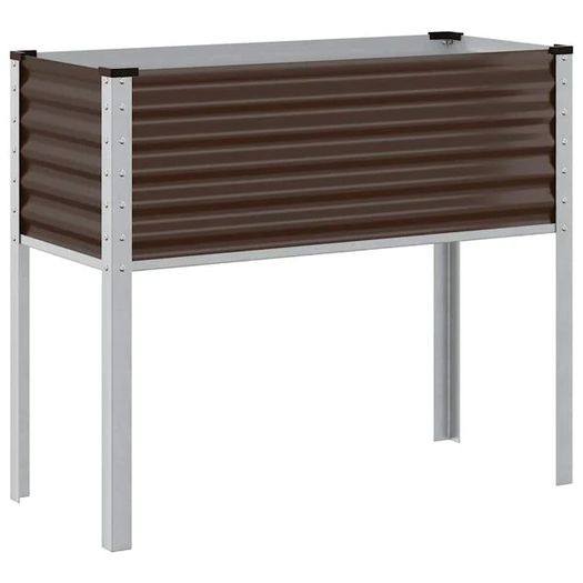 Garden Planter Brown 100x45x90 cm Steel