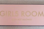 Girls room door sign