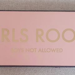 Girls room door sign