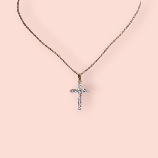 Cross Design Zircon  Necklace