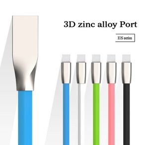 Blue 1m Zinc Alloy Data Sync / Lightning USB Cable for iPhone 7 6 6s Plus 5