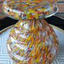 Franz Welz Bohemian Multi Colour Spatter Art Glass Vase Image 5