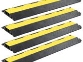 Cable Protector Ramps 4 pcs 2 Channels Rubber 101.5 cm