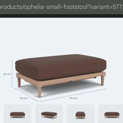 Neptune Ophelia Footstool with Hidden Trays