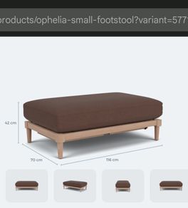 Neptune Ophelia Footstool with Hidden Trays