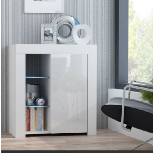 Modern Sideboard with LED lights LED Console Cabinet Living Room High Gloss Sideboard