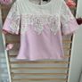short sleeve pink & white top uk size 8 rant & rave brand Image 7