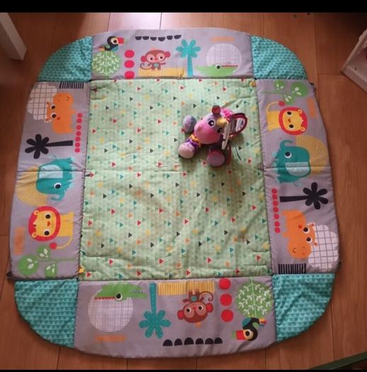 baby clothes, play mat & rattle