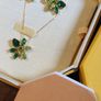 Swarovski stunning green necklace and matching earrings set. Image 3