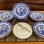 Vintage English Ironstone Tableware Staffordshire Blue Willow Dinner Plate Image 7