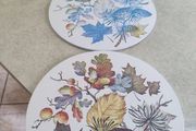 Set Of 3 Made For Wall Hanging Autumnal Melamine Round Place Mats