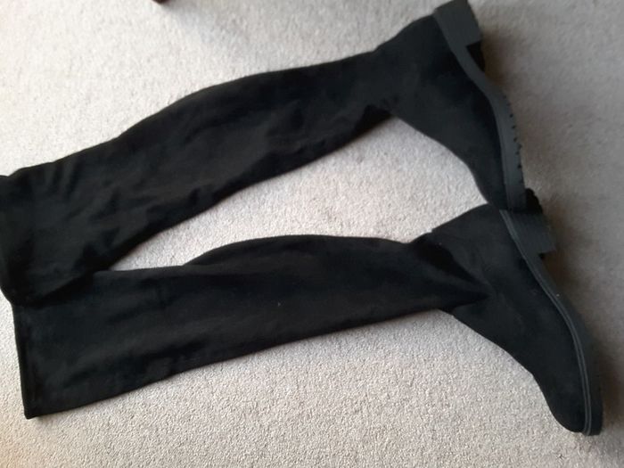 Black Suede over knee boots, never worn.