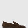 UK 7 39/40 Schuh Lewis Chocolate Brown Suede Loafer Leather style Massimo Dutti Image 9