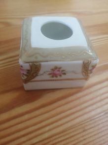 Antique porcelain ink well