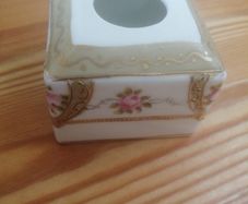 Antique porcelain ink well