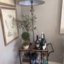Drinks trolley with lamp and one topiary tree Image 5